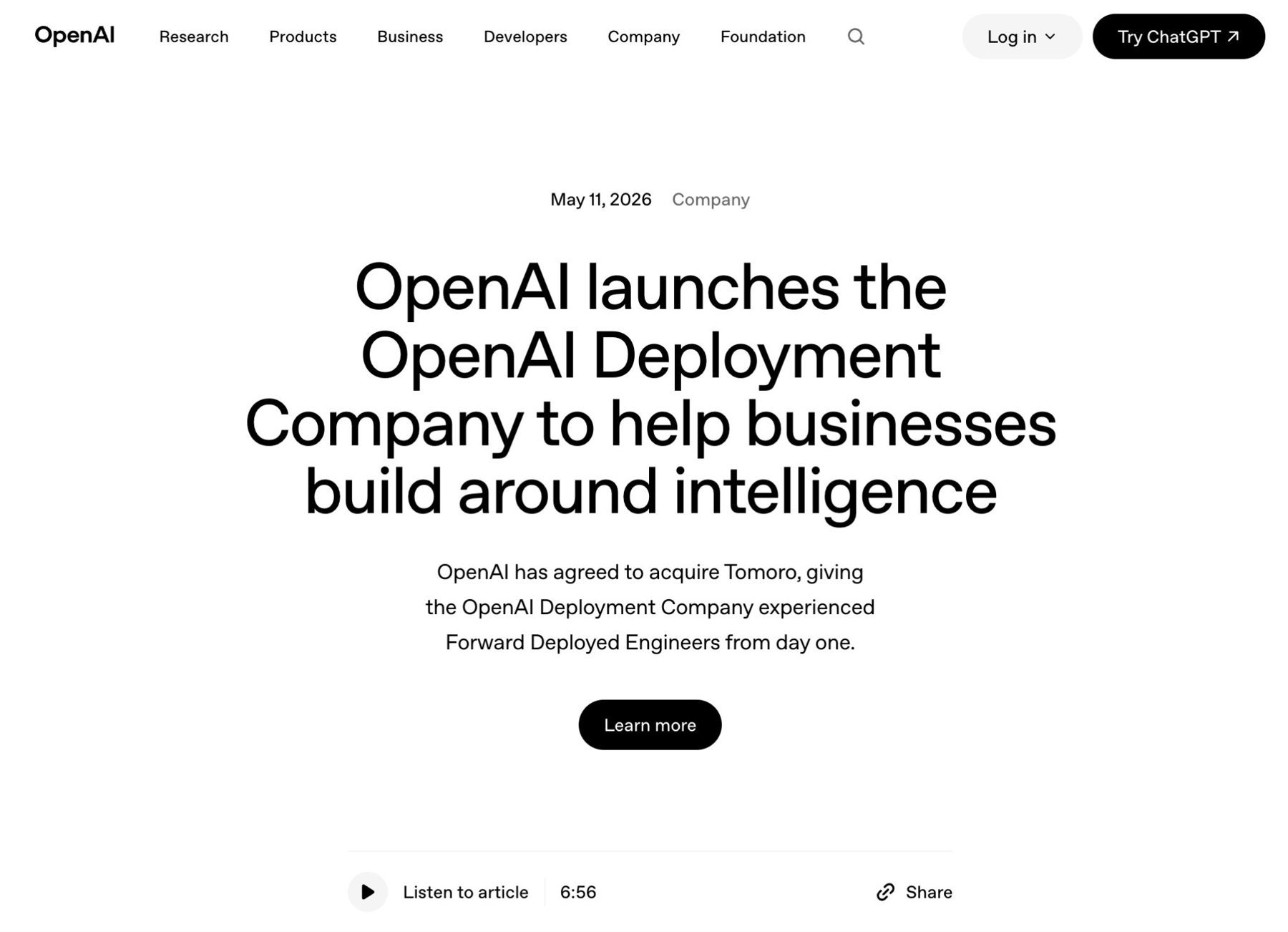 OpenAI launches the OpenAI Deployment Company